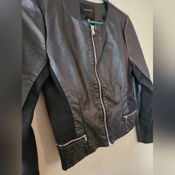 DYNAMITE FAUX LEATHER JACKET - Picture 2 of 5